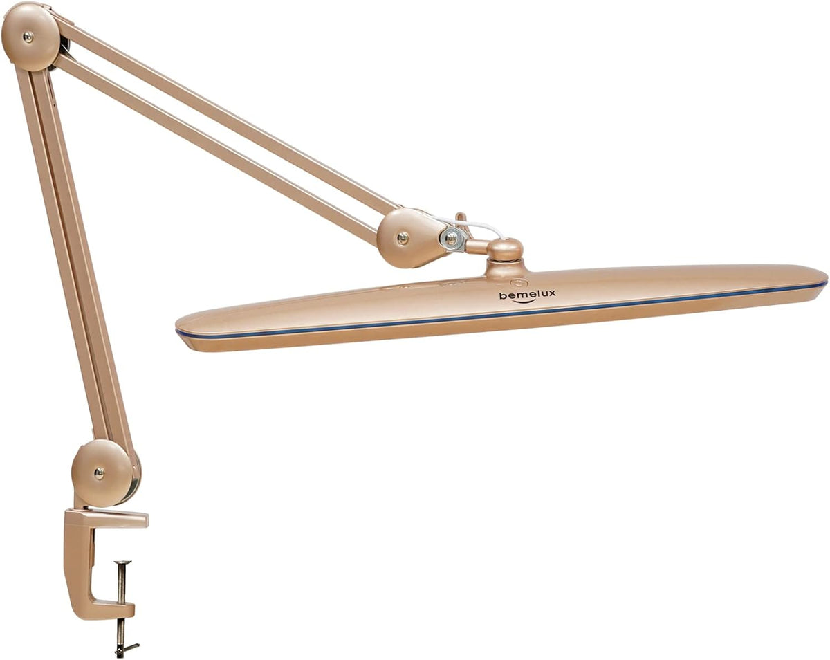 23-Inch LED Task Lamp with Clamp, 24W 2200LM, Gold