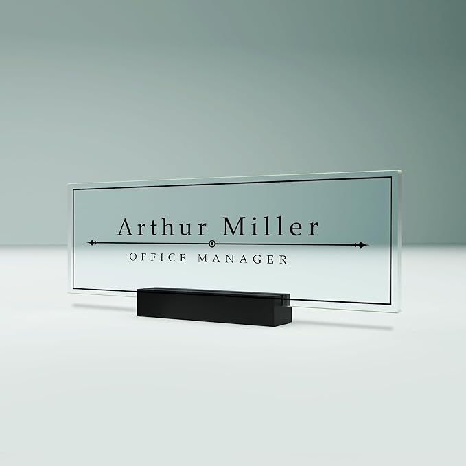 EGD Acrylic Desk Name Plate Personalized I Cute Office Decor I Office Desk by E-GraphicDesignInc