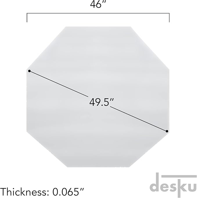 DESKU - Octagon Gaming Chair Mat, Computer and Office Chair Mat - Image 2