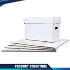 PIT66 5 Pcs Comic Book Storage Boxes, Holds 150-175 Comics Each, Collapsible - Image 3