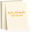 120 Sheets Cream Cardstock Paper, Cardstock 8.5" x 11", Construction Paper by WelcometoVishoitty
