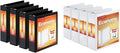 Cardinal Economy 3 Ring Binders, 2 Inch and 3 Inch, Black and White, Presentation View, Nonstick, PVC Free, 4 Pack Bundle (79522 + 00430)