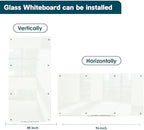 J&J worldwide Magnetic Glass Whiteboard 8' x 4', 96 x 48 Inches Large Frameless - Image 7