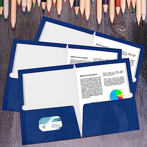 Yeaqee 125 Pack 2 Pockets Glossy Laminated Paper Folder First Day of School - Image 5