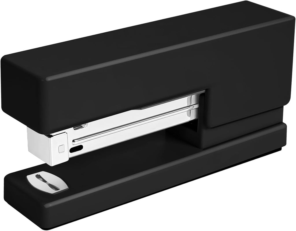 1 Desktop Stapler & 1 Tape Dispenser,Black Stapler for Desk | 25 Sheet Capacity with 830 Staples and Staple Remover, Non-Slip for Office,School, Home & Classroom