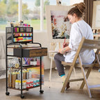 homsorout art cart, 3 tier rolling cart, main product view