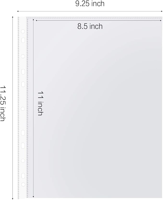 Sheet Protectors, HERKKA 800 Pack Heavy Duty Clear Plastic Page Protectors - Image 2