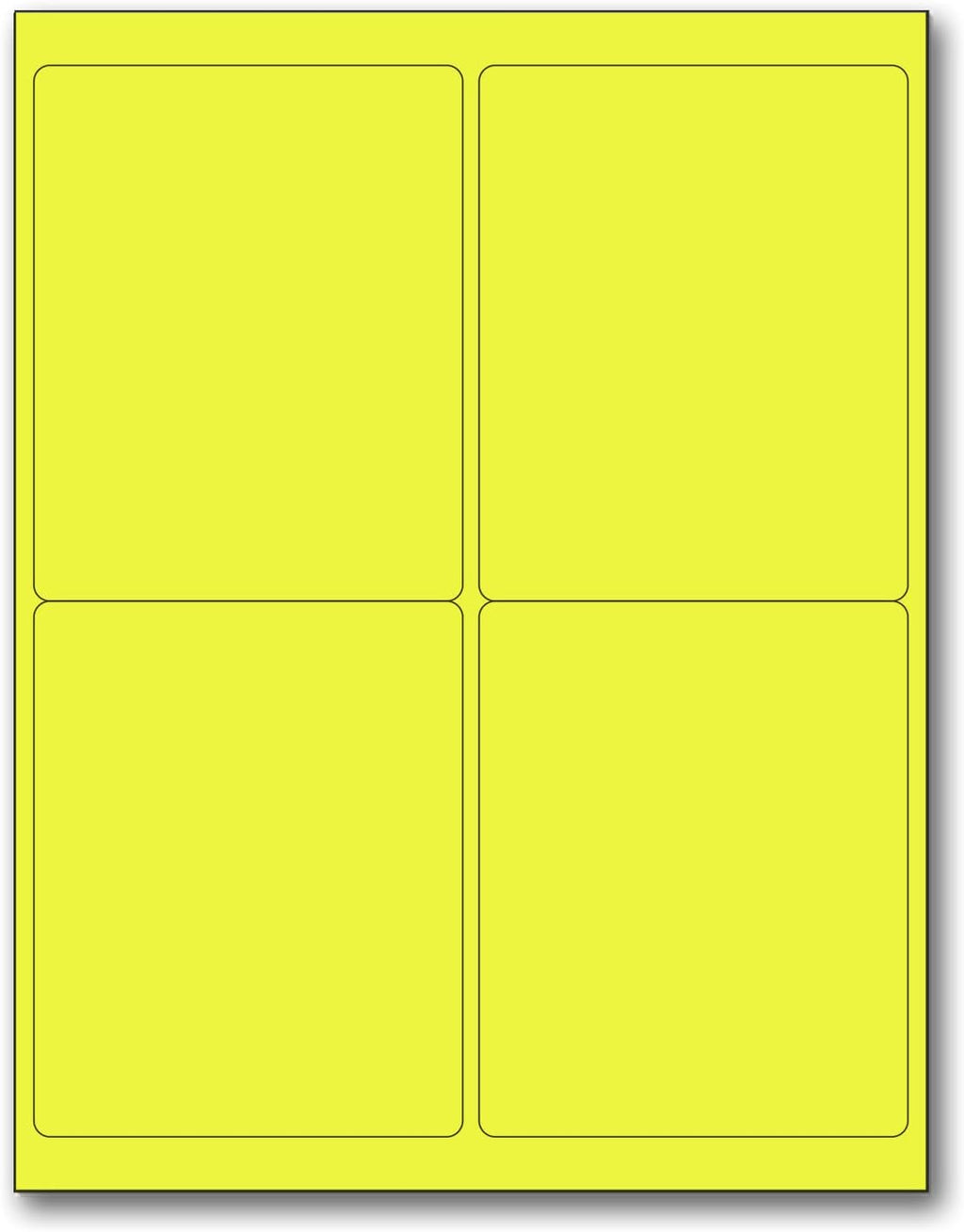 NextDayLabels - 8-1/2 x 11 Neon Color High Light Fluorescent Labels