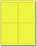 NextDayLabels - 8-1/2 x 11 Neon Color High Light Fluorescent Labels