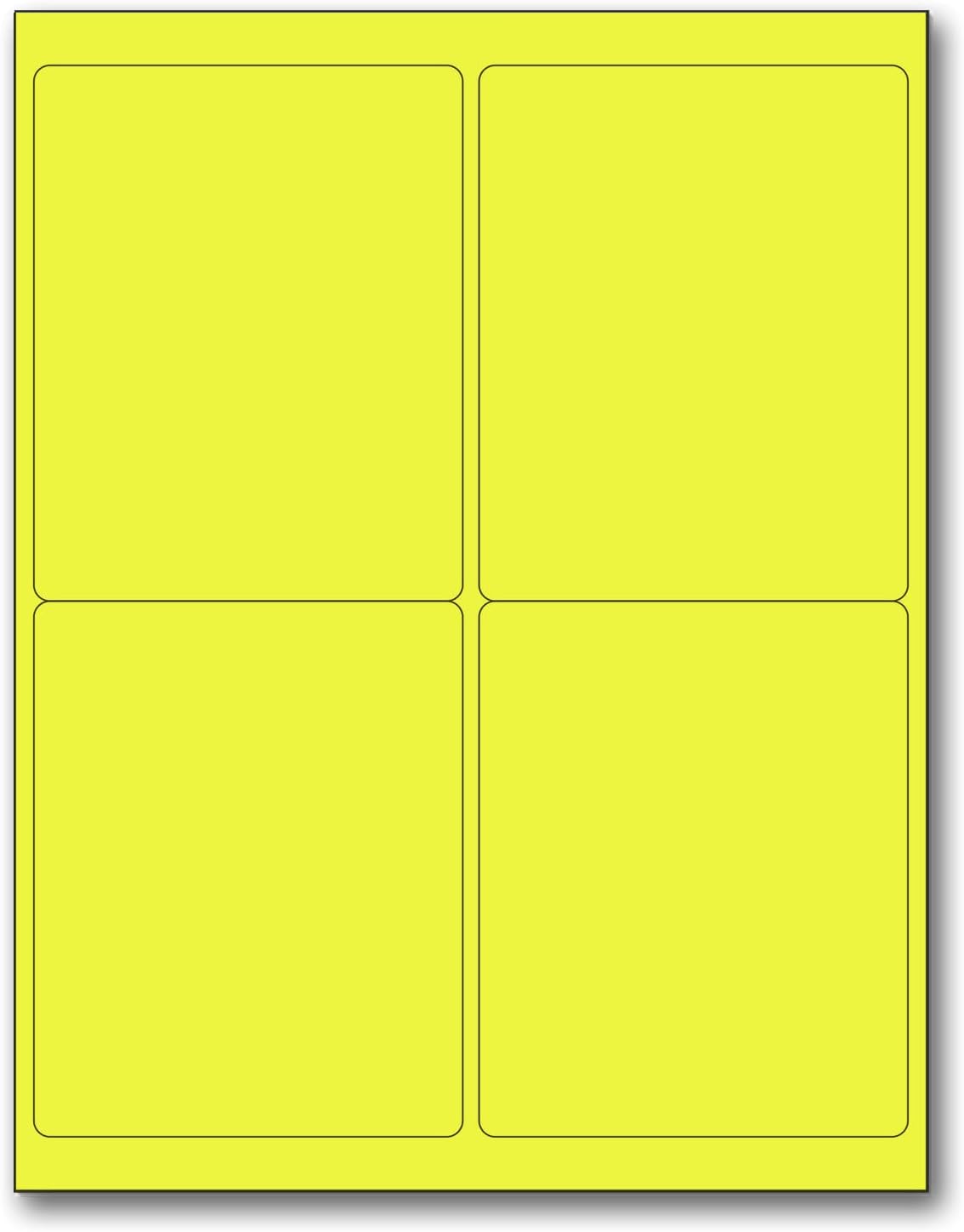 NextDayLabels - 8-1/2 x 11 Neon Color High Light Fluorescent Labels