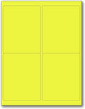 NextDayLabels - 8-1/2 x 11 Neon Color High Light Fluorescent Labels by NextDayLabels
