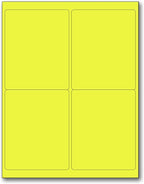 NextDayLabels - 8-1/2 x 11 Neon Color High Light Fluorescent Labels by NextDayLabels