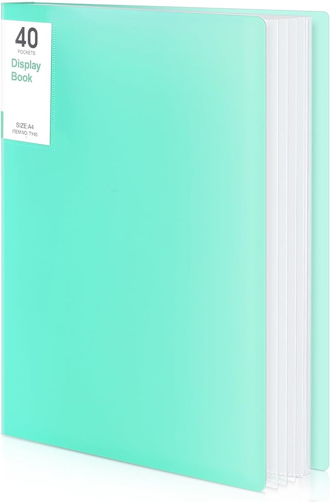 Phyxin Portfolio Binder, 40-Pocket Portfolio Folder 8.5" x 11", Displaying 80 by Phyxin