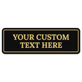 Custom Wall or Door Sign, Personalized Square Plaque Engraved Message by SigoSigns