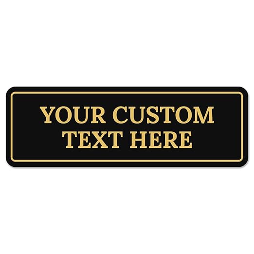 Custom Wall or Door Sign, Personalized Square Plaque Engraved Message by SigoSigns