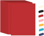 100 Sheets Red Cardstock 8.5 x 11 65lb Printer Paper, Goefun Red Card Stock by Goefun