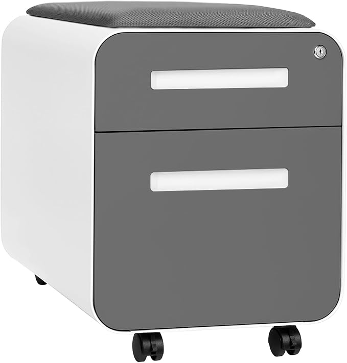 Laura Davidson Furniture STOCKPILE Mini Seated 2 Drawer Mobile File Cabinet by LauraDavidsonFurniture