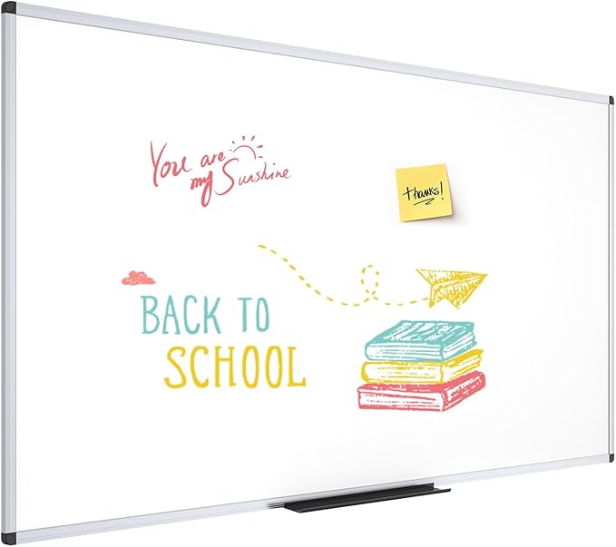 VIZ-PRO Dry Erase Board/Whiteboard, 60 x 48 Inches, Wall Mounted Board by VIZ-PRO