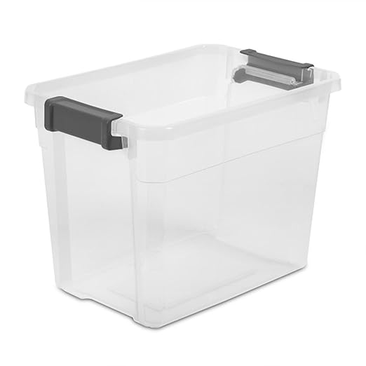 Sterilite 12-Pack Modular Stacker Box, Durable Clear Plastic Storage Bins - Image 9
