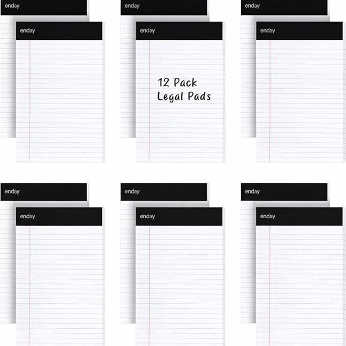 Emraw White Jr. Perforated Edge Legal Ruled Universal 50 Sheets Letter Writing by ENDAY