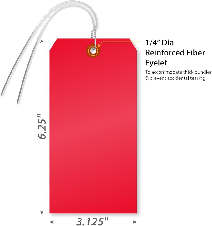 SmartSign Red Plastic Tags - Image 2