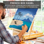 best choice products art easel for painting, portable, close-up detail