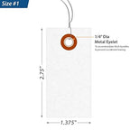 SmartSign 2.75 x 1.375 inch “White” Blank Tyvek Shipping Tags - Image 3