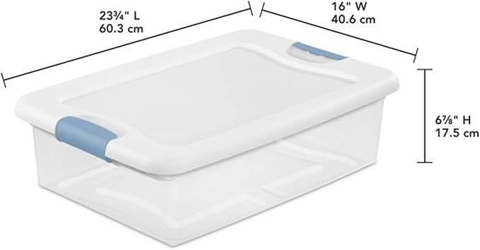 Sterilite 6-Pack Latching Box, Under Bed Storage Bins - Image 2