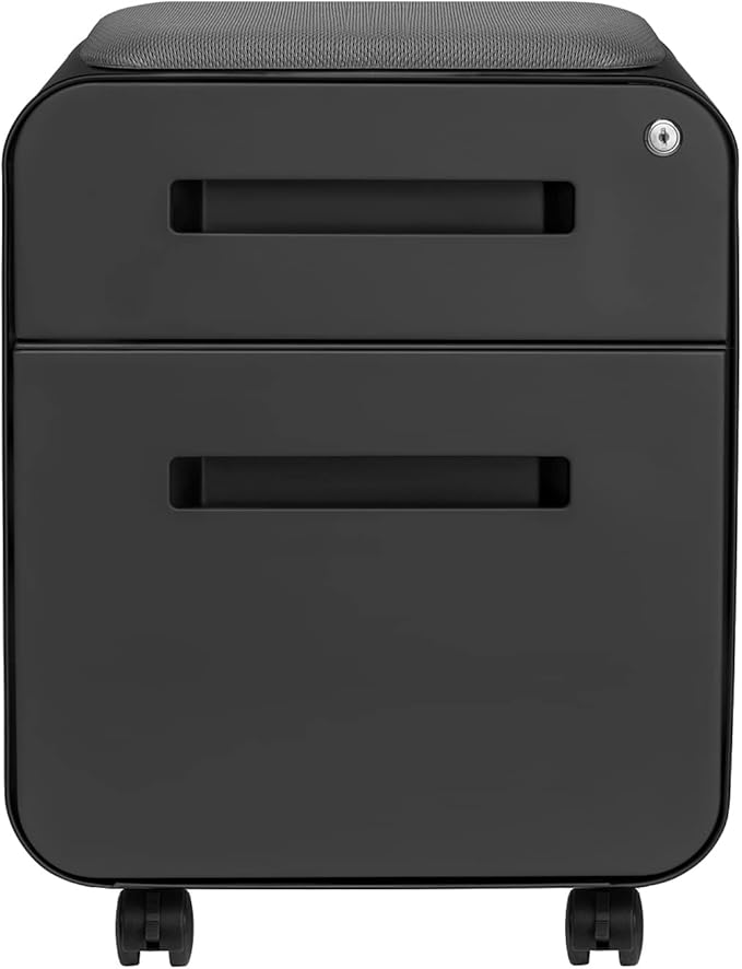 Laura Davidson Furniture STOCKPILE Mini Seated 2 Drawer Mobile File Cabinet - Image 4