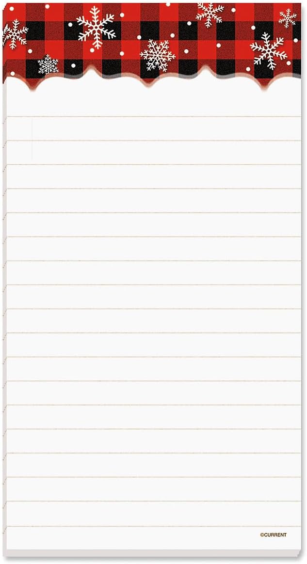 Current Buffalo Plaid Magnetic Holiday Notepad Set – Set of 5 Memo Pads by Current