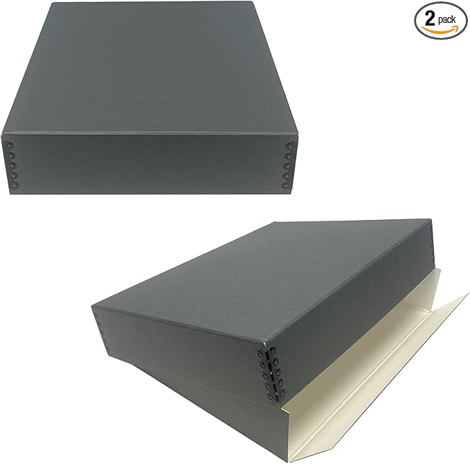 Lineco Museum Archival Storage Box, 11.75x15.25x3 in. Drop Front Design. by Lineco