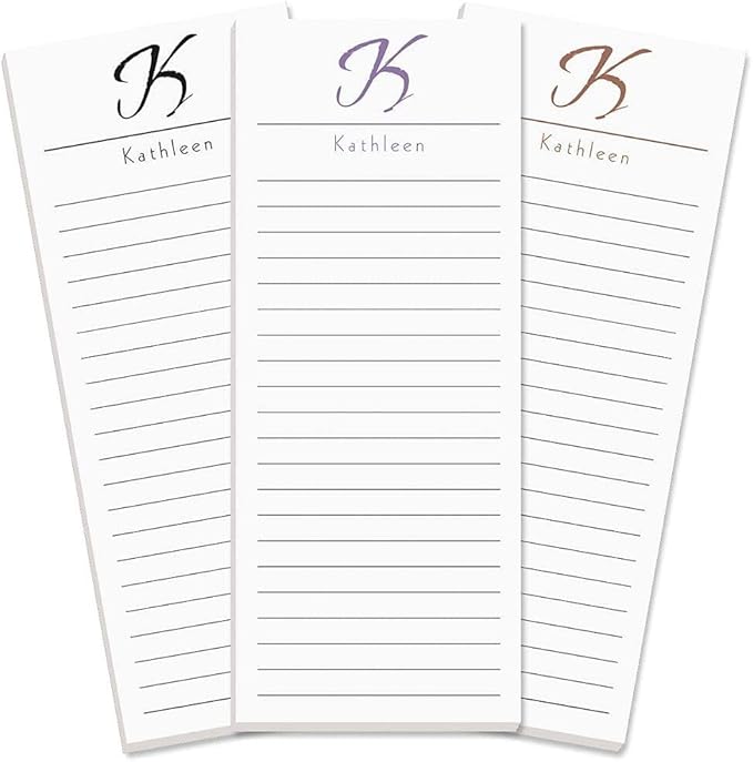 Current Personalized Name & Initial Notepad Set – Set of 3, 30-Sheet Pads by Current