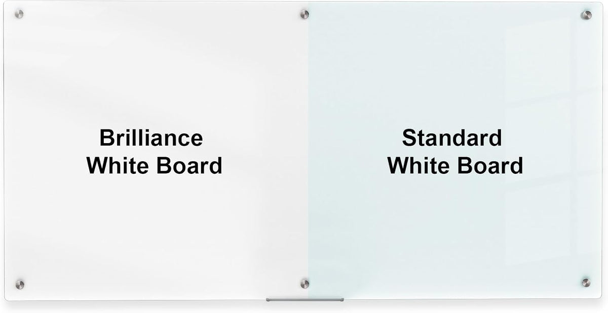 Wingwise Large Glass Dry Erase Board, 96 x 48 in Brilliance White Board