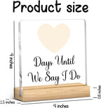 Engagement Gifts for Couples, Funny Wedding Countdown Acrylic Sign, Funny - Image 3