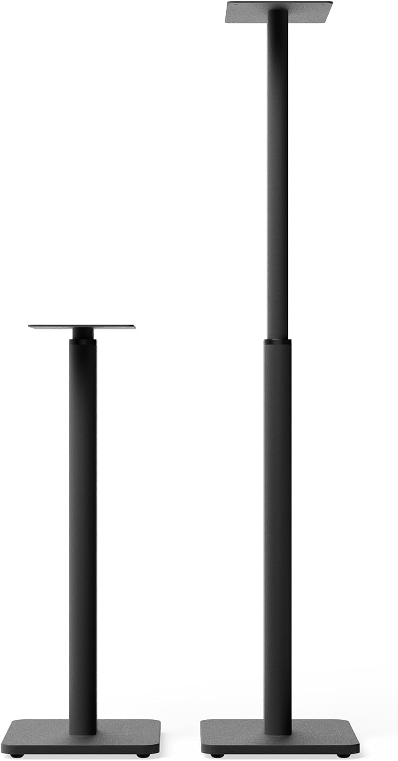 Kanto SPH Adjustable Height Bookshelf Speaker Stands, Pair | Heavy Duty Steel...