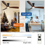 depuley 52-inch ceiling fans with lights: walnut 3 on a desk or shelf