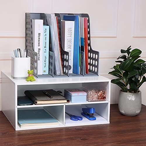 EMERIT Printer Stand for Desk - 2 Tier Desktop Printer Stand with Paper Stora...