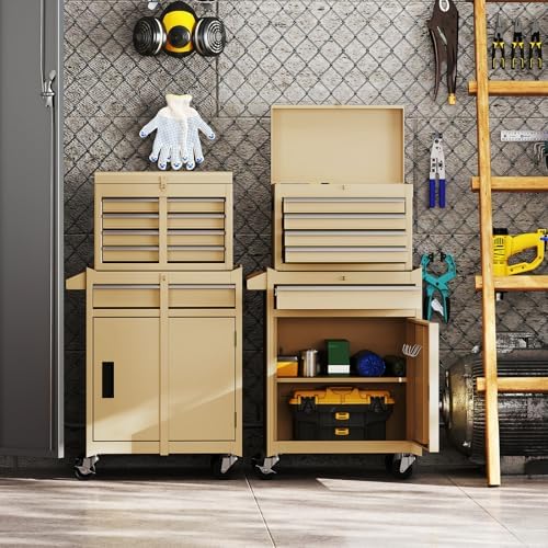 dreamade 5-drawer tool chest combo, rolling tool cabinet, view 9