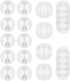 Shintop Cable Clips, 16 Pack White Cord Holder Adhesive Cable Organizer Wire by Shintop