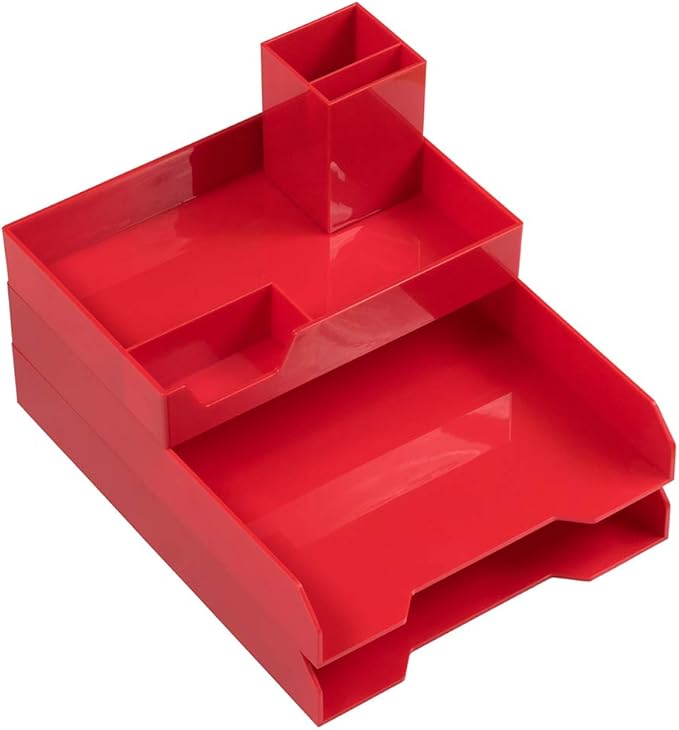 JAM PAPER Stackable Desktop Trays by JAMPaper
