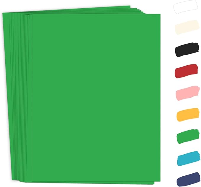 8.5 x 11 Green Card Stock, Goefun 50 Pack Green Cardstock, 65lb Printer Paper by Goefun
