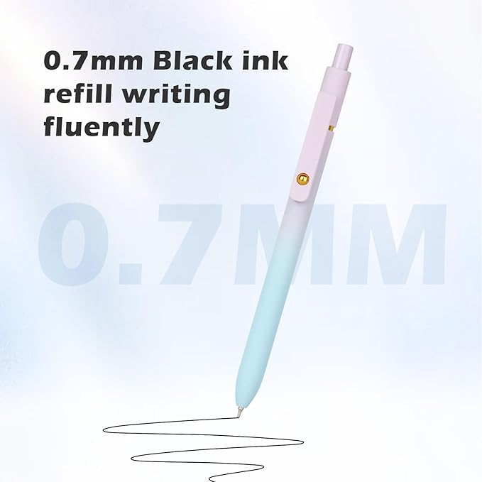 Ddaowanx Gel Pens, 0.7mm Quick Dry Black Ink, Fine Point Smooth Writing Pen - Image 3