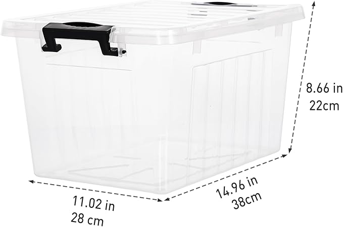 Citylife 22 QT Clear Plastic Storage Bins - Image 2