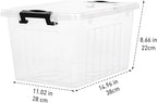 Citylife 22 QT Clear Plastic Storage Bins - Image 2