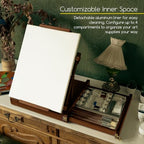meeden portable tabletop easel for painting: artist sketchbox, close-up detail