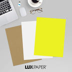 LUXPaper 8.5" x 11" Paper | Letter Size | Citrus Yellow | 80lb. Text | 50 Qty - Image 9