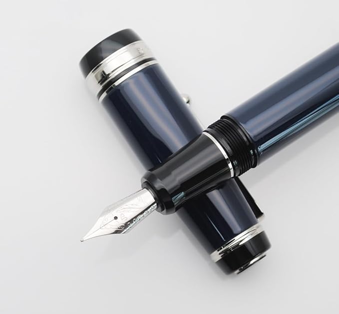 xixixiaozhu Metal Big Fountain Pen Set Medium Nib 0.7mm, Includes Ink Refill - Image 3