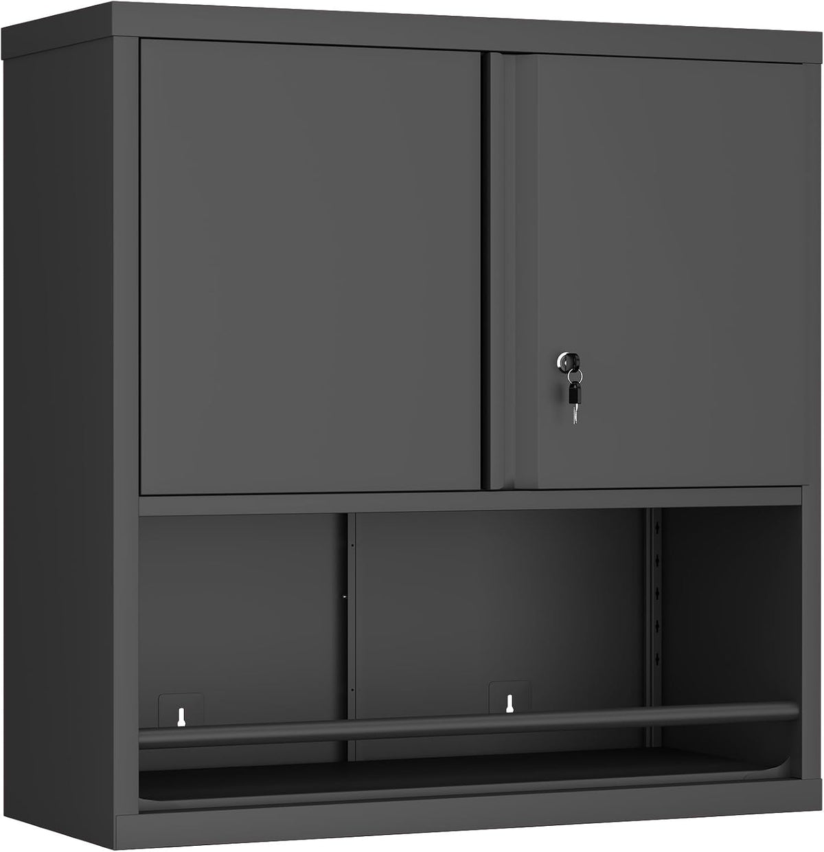 greatmeet locking metal garage wall cabinet with doors, main product view