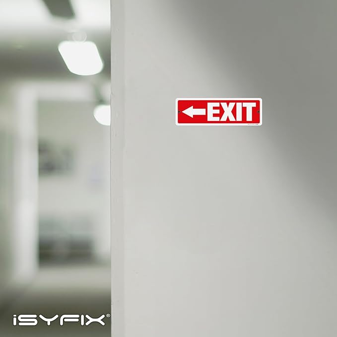 iSYFIX Exit Signs 6 Pack 12x4 Inch - Image 6