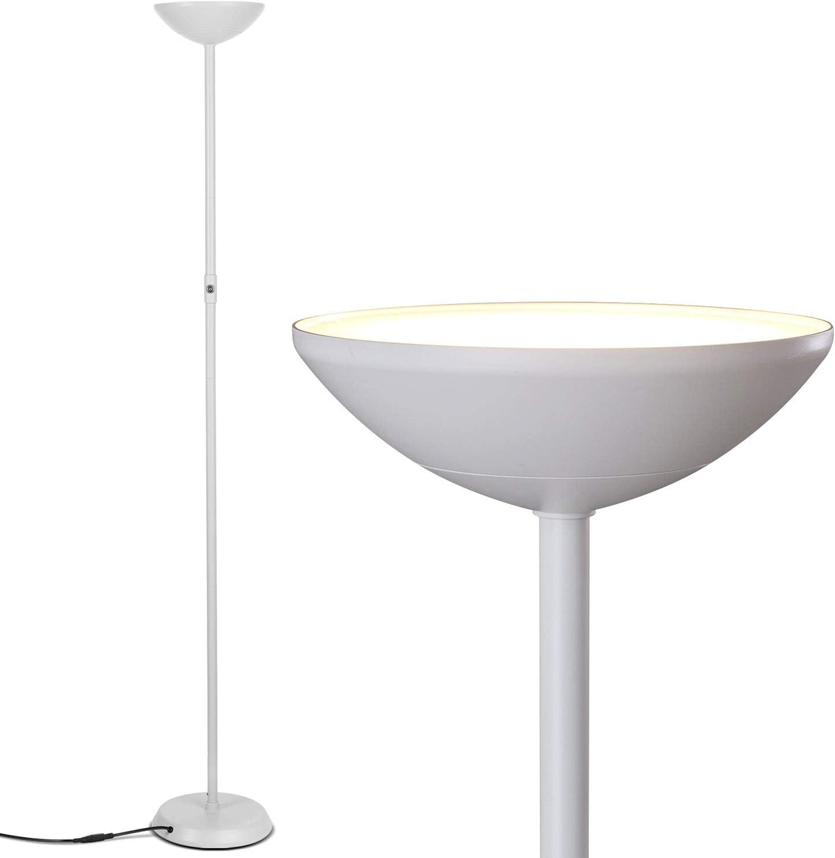Brightech SkyLite LED Floor lamp, Torchiere Super Bright Floor Lamp for Livin...